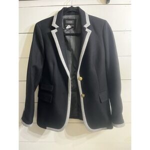 J Crew Blazer Womens 10 Sports Coat Jacket Gold Buttons Wool Career